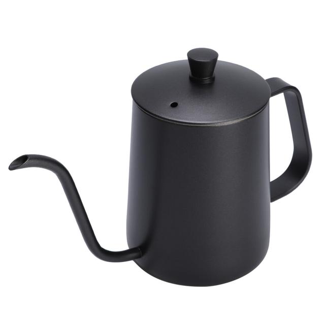 Stainless Steel Gooseneck Tea Kettle Pour Over Coffee Long Narrow Spout Drip Pot (600ml)