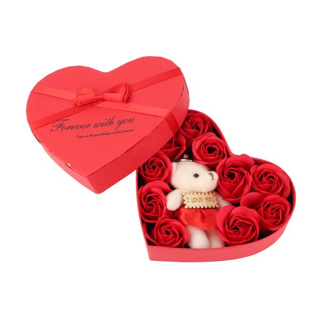 10 Pcs Scented Soap Flower Gift Rose Box Bouquet Festival Gift For Anniversary Birthday Wedding