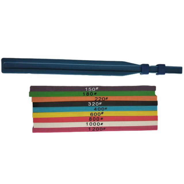 9 Pezzi 100 X 4 1 Mm Whetstone In Fibra di Ceramica Super per Lucidatura Stampi + Pezzo Staffa Fissaggio