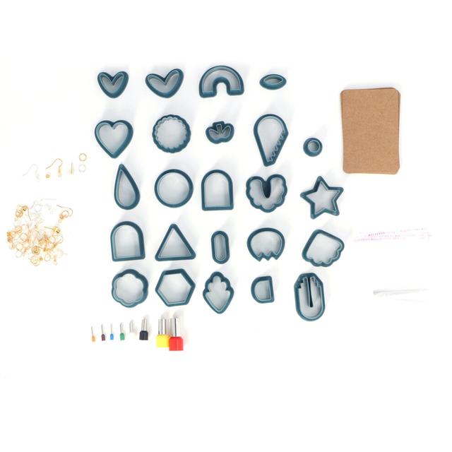 142 Pcs Dark Blue Polymer Clay Cutters Set Plastic