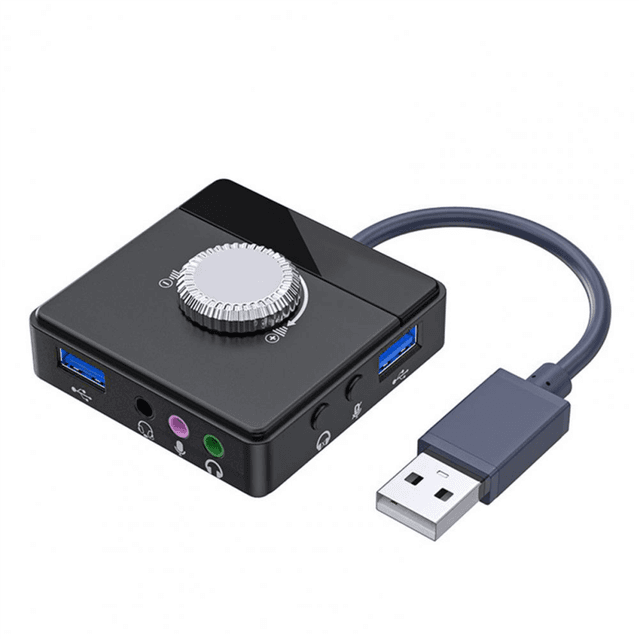USB External Sound Card 3.5mm Jack External Stereo Audio Adapter