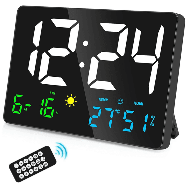 Digital Wall Clock Large Display,25cm USB LED Clocks