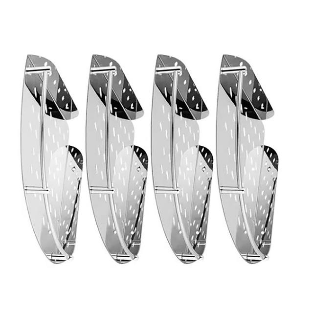 4 Pcs Stainless Steel Corner Shower Shelf Wall Rack