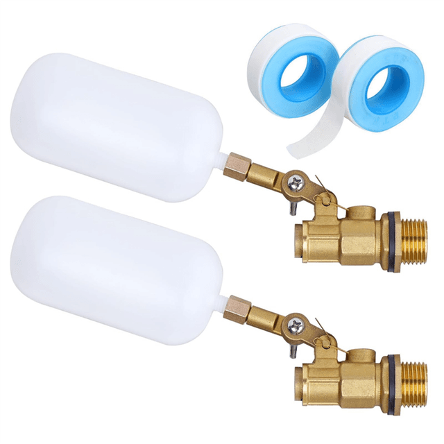 2 Pack Water Float Valve 1/2 Inch, Brass Float Ball Float