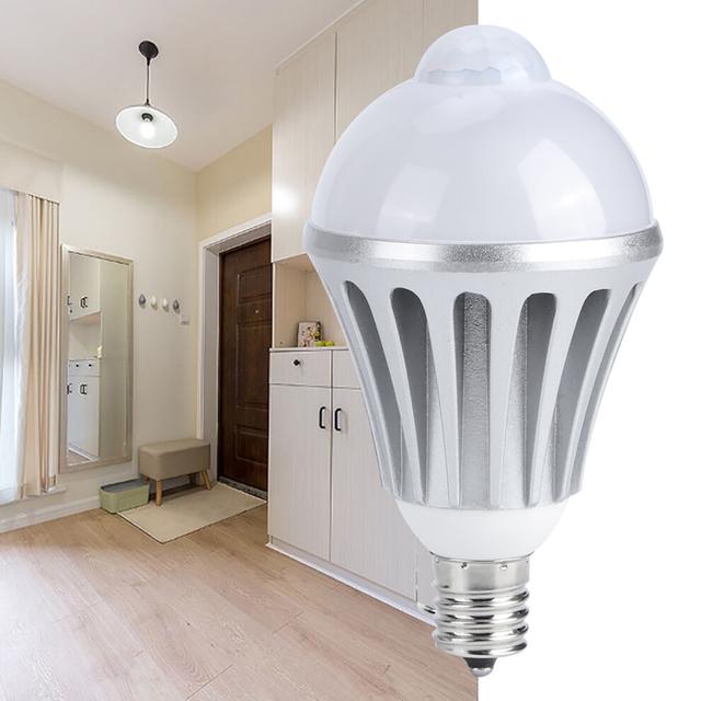 E17 9W Motion Sensor LED Bulb, 120 Angle, 5m Induction