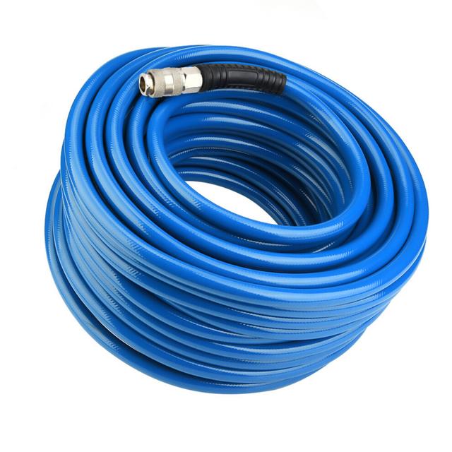 30M Blue Flexible Pneumatic PVC Hose with 1/4" Quick Connector