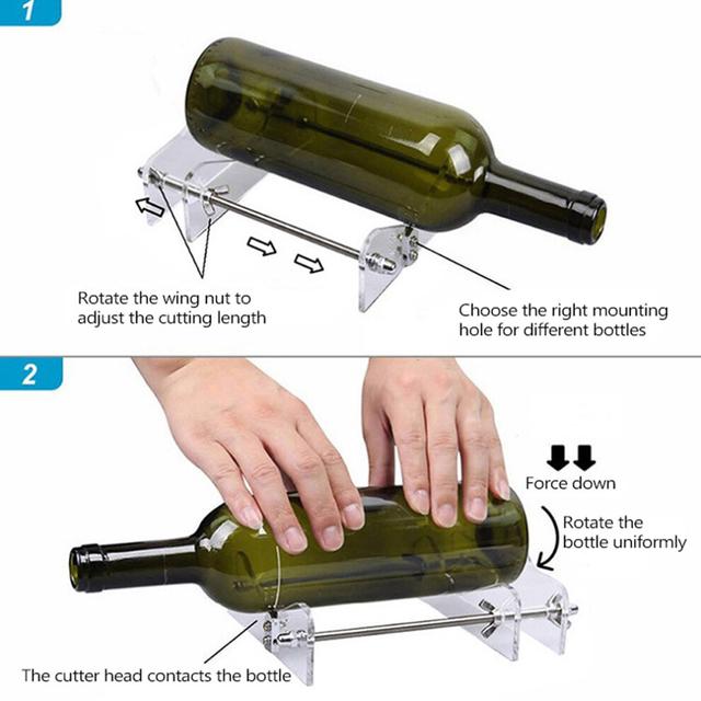 Adjustable Glass Bottle Cutter Metal Cut Machine for Crafting Wine & Bottles