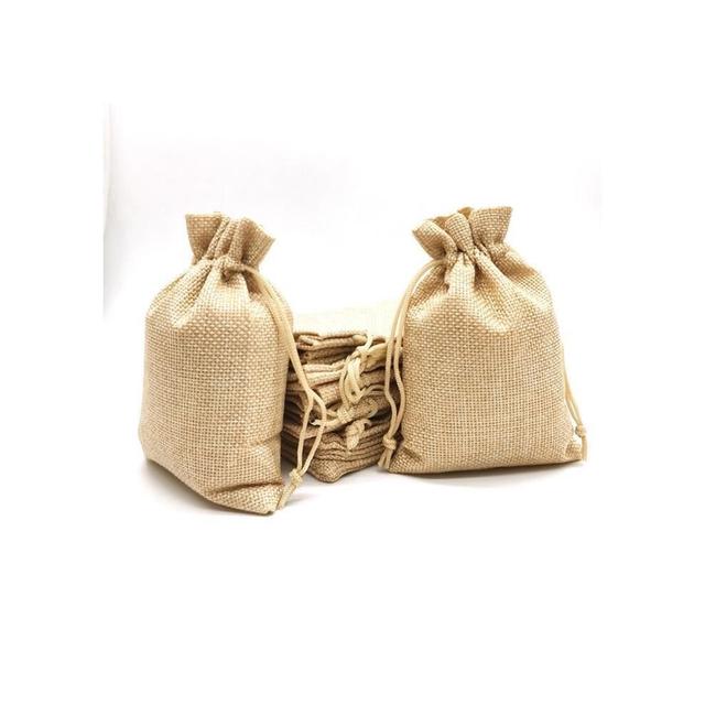 50 small Stoffbeutel, Baumwollbeutel, Jutebeutel, Stoffbeutel mit Kordelzug, Schmuck 7 x 9 cm