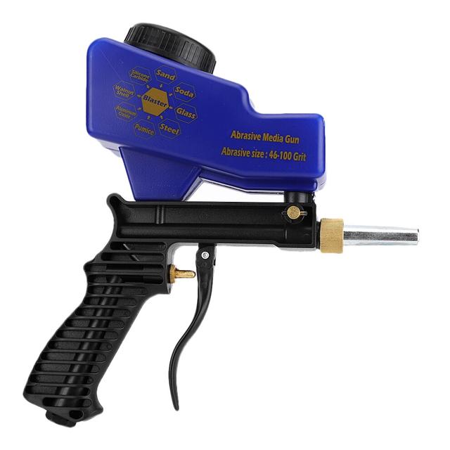 Lightweight Handheld Sand Blaster with Flow Control in Blue
