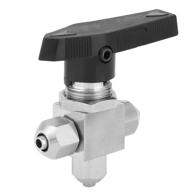 3-Way Stainless Steel Ball Valve 6x4mm Quick Twisting for Water Air Hose