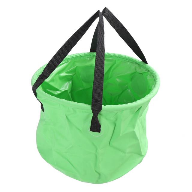 20L Green Folding Bucket Container for Camping, Fishing, Boating
