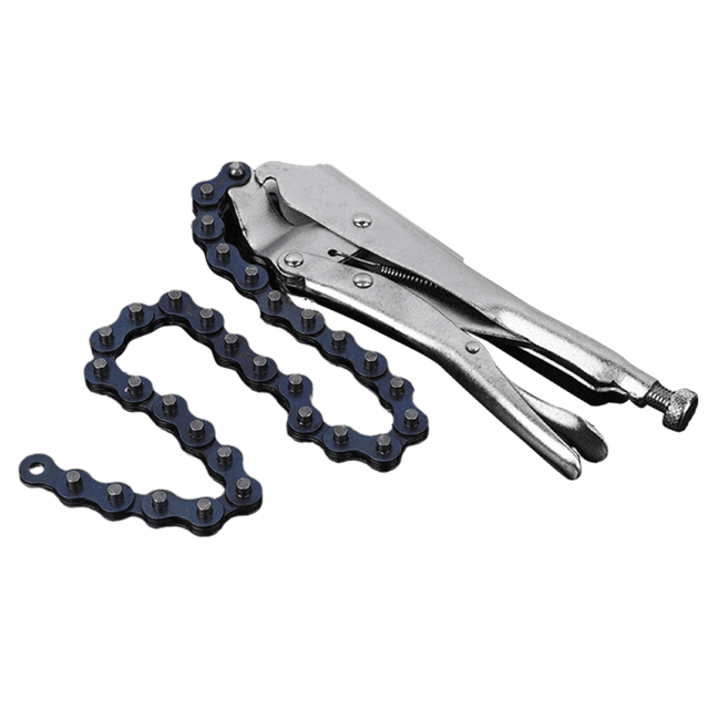 Chain Pliers, Extended Multifunctional Industrial Grade 10-Inch Universal Type Pipe Clamp Wrench