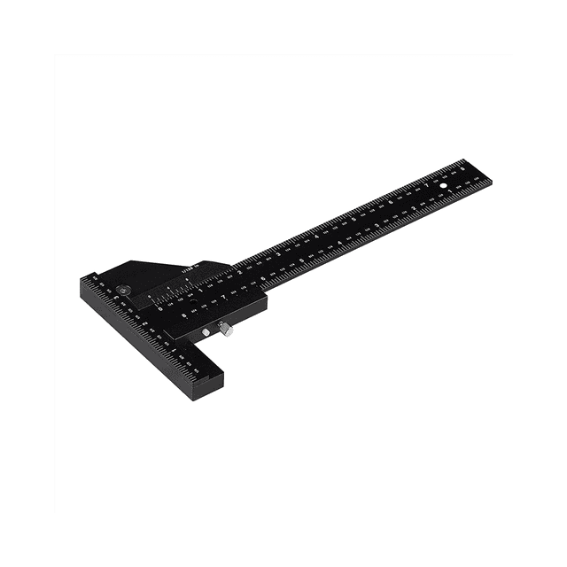 Woodworking Tool T Ruler Sliding Gauge Aluminum Alloy Scribe Depth T-Square Scribing Measuring