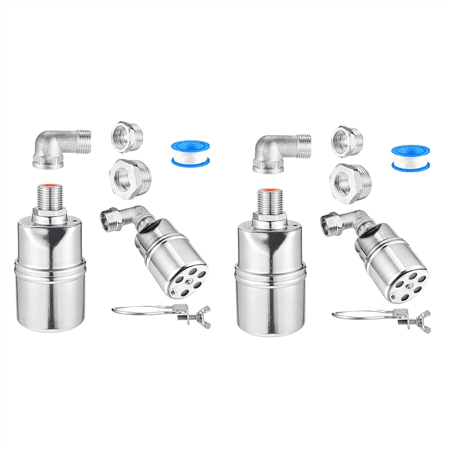 1/2inch 3/4inch 1inch Automatic Float Valve, 304 Stainless Steel Fully Water Level Control 2 Set