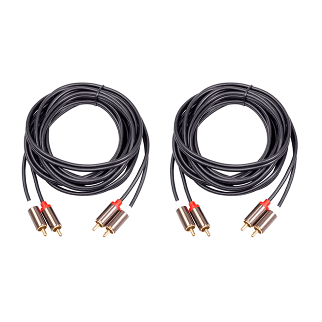 to 2 Male to Male Audio Cable Gold-Plated Audio Cable