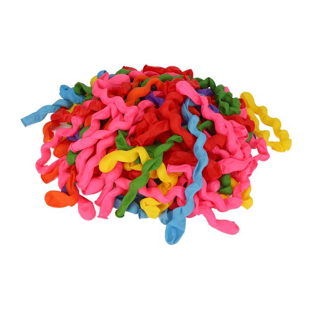 100Pcs Latex Spiral Balloons Safe Nontoxic Durable