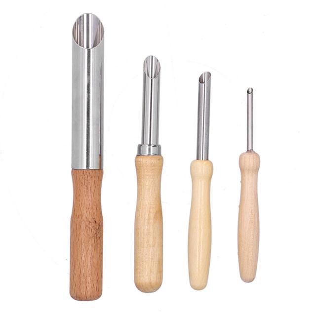 4pcs Clay Hole Cutters Stainless Steel Pottery