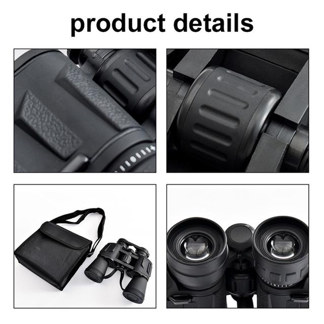 20x50 Handheld Waterproof Binoculars, 26mm Eyepiece, Black