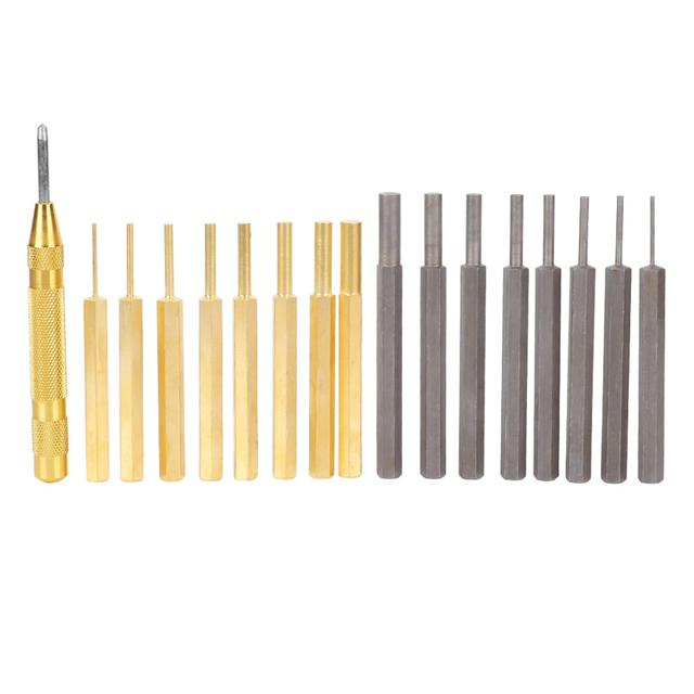 18pcs Professional Carbon Steel Brass Punch Tool