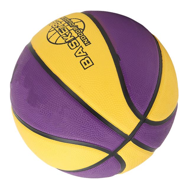 Soft Touch Rubber Basketball for Kids & Youths, Size 5, 8.9in, Yellow & Purple