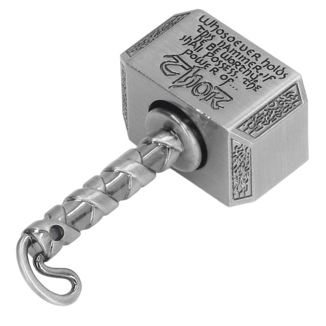 Metal Anxiety Relief Toy: Transformable Gyroscope Hammer - Silver