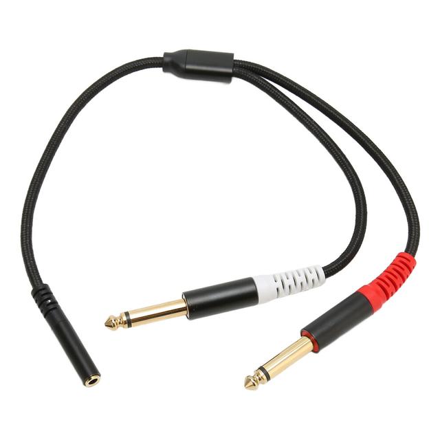 13.8in 3.5mm to Dual 6.35mm Audio Splitter Cable for Balanced Sound
