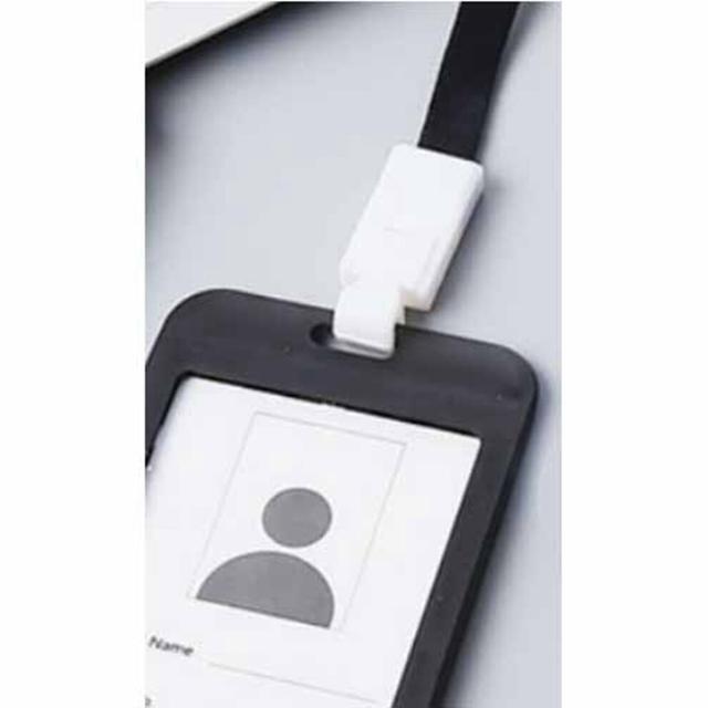 10PCS Frosted ID Card Holders with Black Edges and Detachable Lanyard