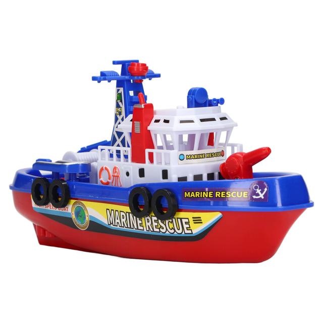 Electric Musical Fire Boat Toy with Safe Design & Educational Features