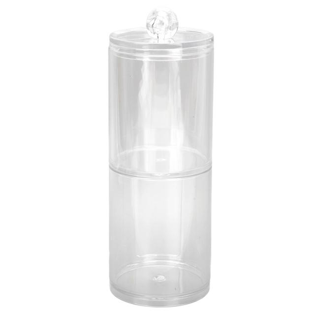 Transparent Plastic Cotton Pad Holder Organizer for Bathroom, European Style