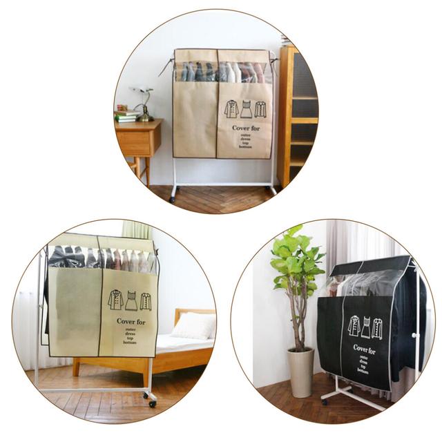 Non Woven Fabric Clothes Dust Cover 90x110cm Wardrobe Hanger Protector