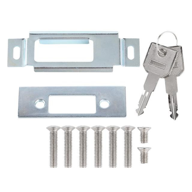 RV Door Lock Handle Zinc Alloy Black 88x65mm for Camper, Yacht