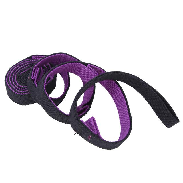2m Yoga Stretch Belt Rope for Flexibility and Leg Training â Purple Black