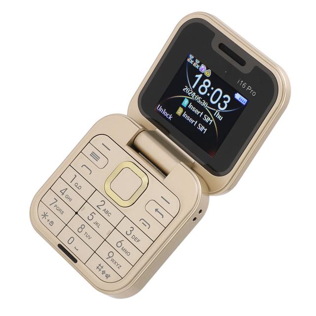 2G Flip Phone for Seniors Large Buttons Dual SIM HD Camera Torch
