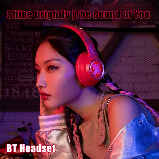 ZOMBIESCAT Wireless Headphones BT5.1, 40mm Drivers, 385G, Black/Red/White