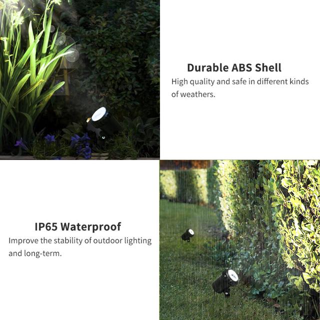 Solar LED Pool & Garden Lights Waterproof Adjustable 4 Bulb Set