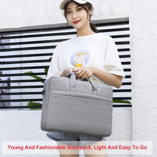 15" Large-Capacity Oxford Laptop Shoulder Bag with Straps & Handles