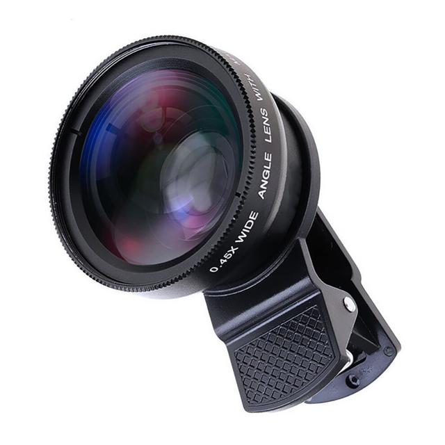 2-in-1 0.45X Wide Angle + Macro Lens for iPhone & Android, 49mm