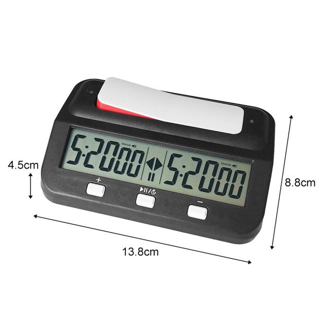 Digital Chess Timer 9h59m LCD Countdown Count Up Clock Black/Blue