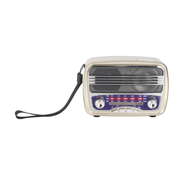 Vintage Style Bluetooth Speaker with Radio 1200mAH USB & Memory Card