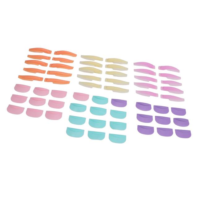 Reusable Eyelash Perm Pads - 30 Pairs Soft Silicone Curl Shields