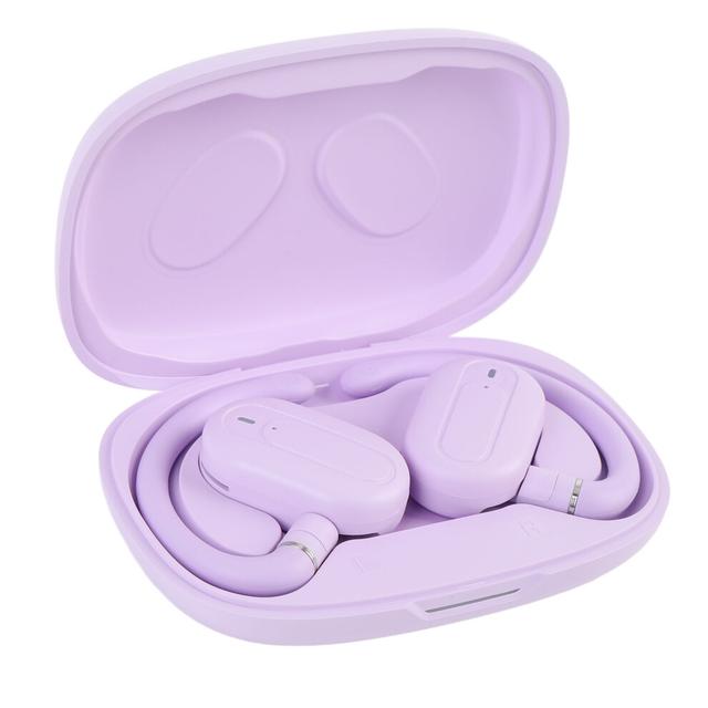 Wireless Translation Earbuds with Color Screen Charging Case, ANC Noise Cancellation, 8h Music, Violet