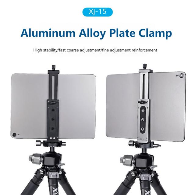 XJ15 Smartphone & Tablet Tripod Mount Clamp Aluminum Alloy 125-225mm Black