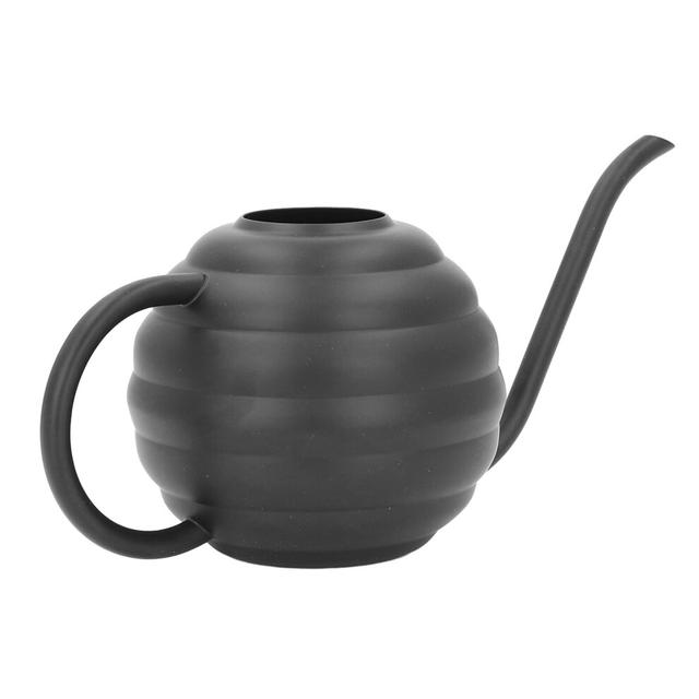 Stainless Steel Watering Can 400ml Portable Long Spout Black Gardening