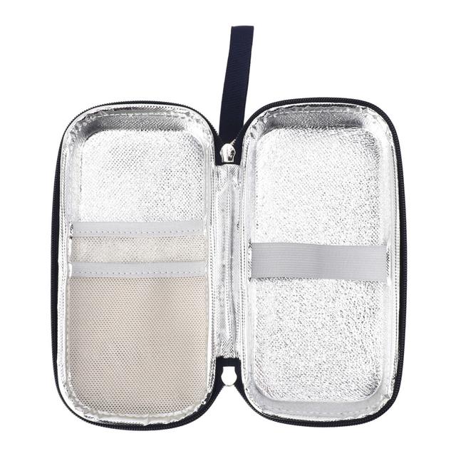 Portable Insulin Cooler Bag with 2 Ice Packs, EVA, 21x10cm