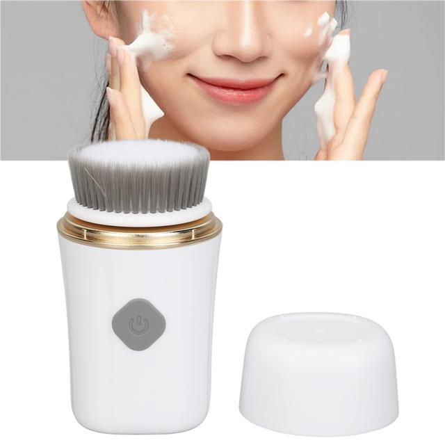 Electric Face Scrubber 54x54x95mm Waterproof Silicone Dual-Speed Cleaning Brush