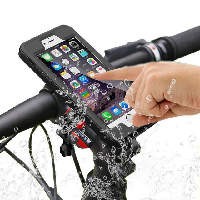 (6P) Bike Phone Holder 360 Rotatable Waterproof Shock Resistant Phone Mount for 5.5inch Phone