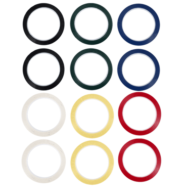 12 Rolls 1/8Inch Whiteboard Tape, Pinstripe Tape D