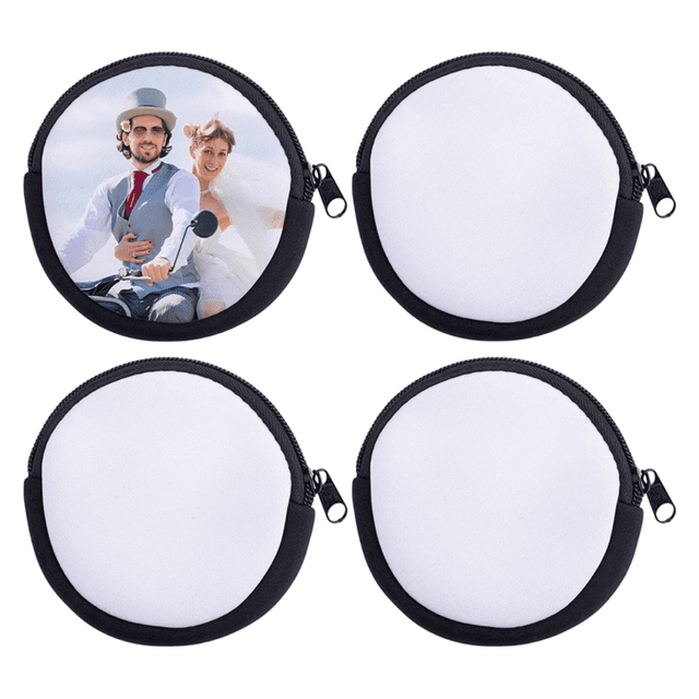 4 Pack Sublimation Coin Purse Blanks Heat Transfer