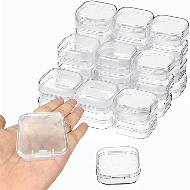 30 Packs Clear Small Plastic Containers Transparen