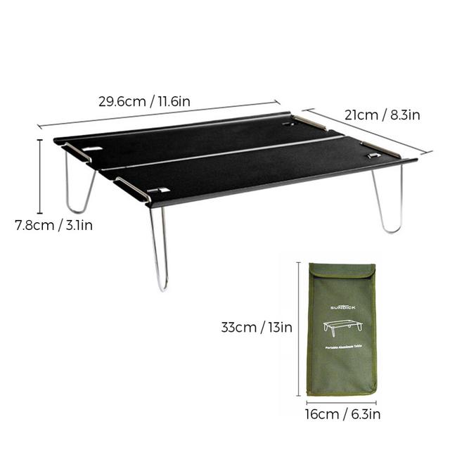 Outdoor Camping Small Folding Table 24 in x 16 in Ultralight for Backpacking